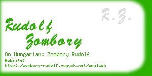 rudolf zombory business card